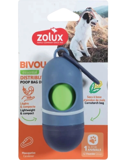 Zdjęcie: Dozownik worków na odchody Bivouak 4x4x14 cm ZOLUX