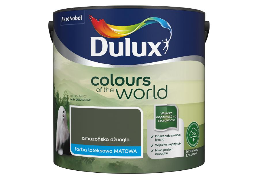 Zdjęcie: Farba do wnętrz Kolory Świata 2,5 L amazońska dżungla DULUX