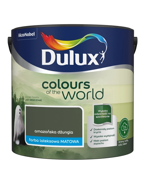 Zdjęcie: Farba do wnętrz Kolory Świata 2,5 L amazońska dżungla DULUX