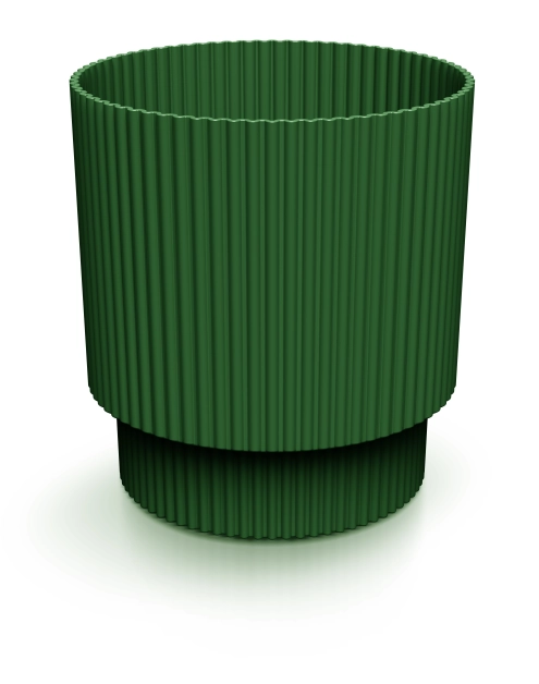 Zdjęcie: Doniczka Milly Round zielona pinia, wysokość 21 cm PROSPERPLAST
