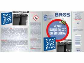 Płytki owadobójcze do śmietnika 2 sztuki BROS