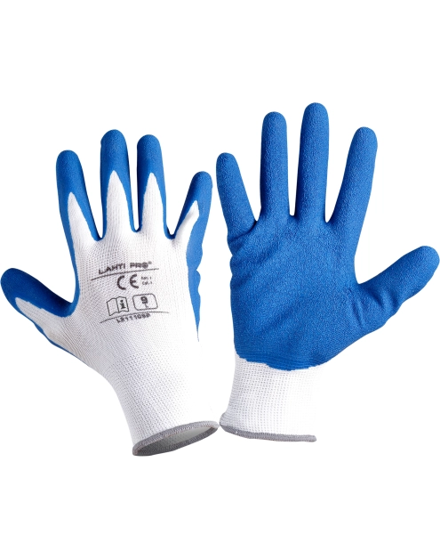 Zdjęcie: Rękawice lateks granatowo-białe, 12 par, 10,CE,LAHTI PRO