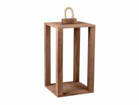 Latarenka drewniana 20x20x35,5/38,5/44 cm brązowa TIN TOURS