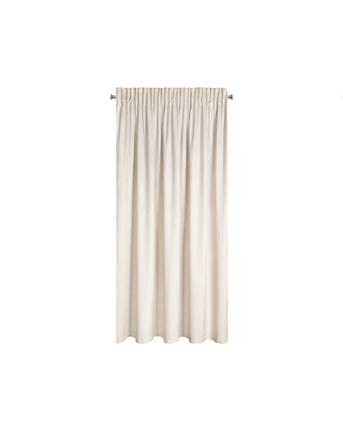 Zdjęcie: Zasłona welwetowa gładka z efektem 3D Fargo 140x175 cm kremowa na taśmie EUROFIRANY