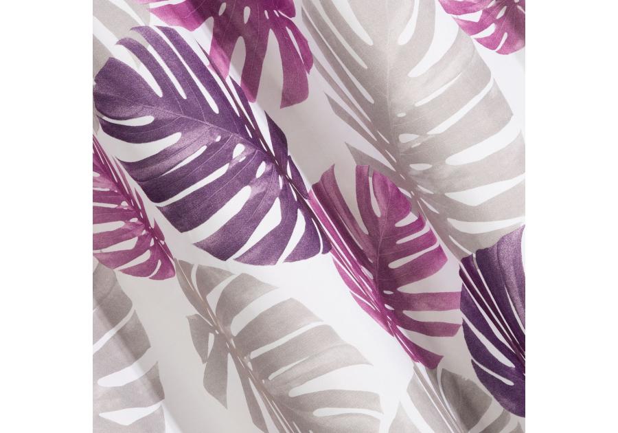 Zdjęcie: Zasłona Maura 140x250 cm biało-fioletowa na przelotkach EUROFIRANY