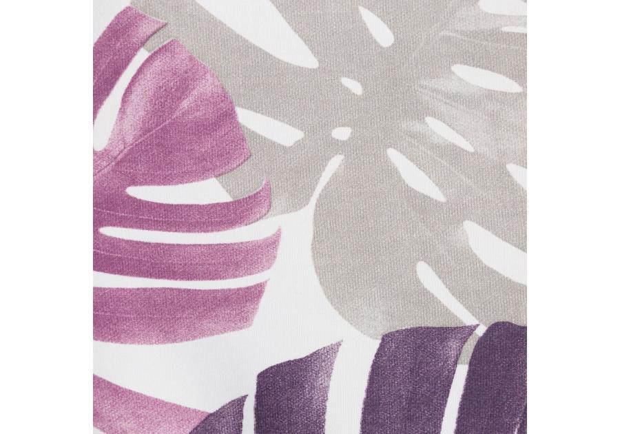 Zdjęcie: Zasłona Maura 140x250 cm biało-fioletowa na przelotkach EUROFIRANY