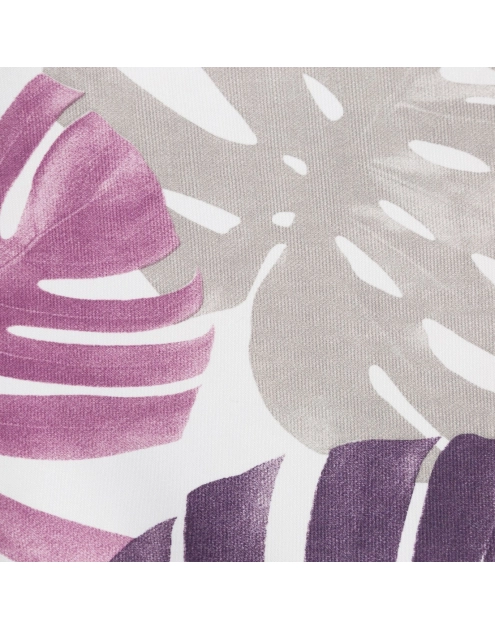 Zdjęcie: Zasłona Maura 140x250 cm biało-fioletowa na przelotkach EUROFIRANY