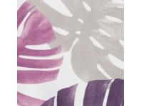 Zdjęcie: Zasłona Maura 140x250 cm biało-fioletowa na przelotkach EUROFIRANY