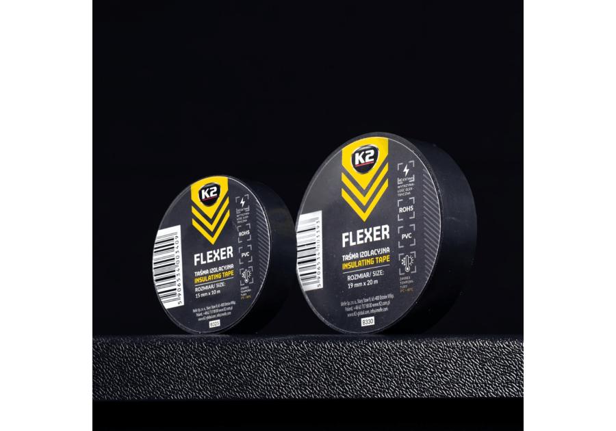 Zdjęcie: Taśma izolacyjna Flexer 19 mm x 20 m K2