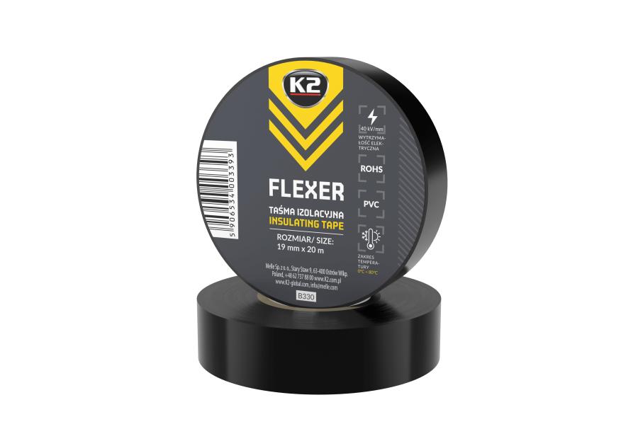 Zdjęcie: Taśma izolacyjna Flexer 19 mm x 20 m K2