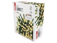 Zdjęcie: Lampki choinkowe 180 LED 18 m, ciepła biel, zielony przewód, 8 programów, IP44 EMOS