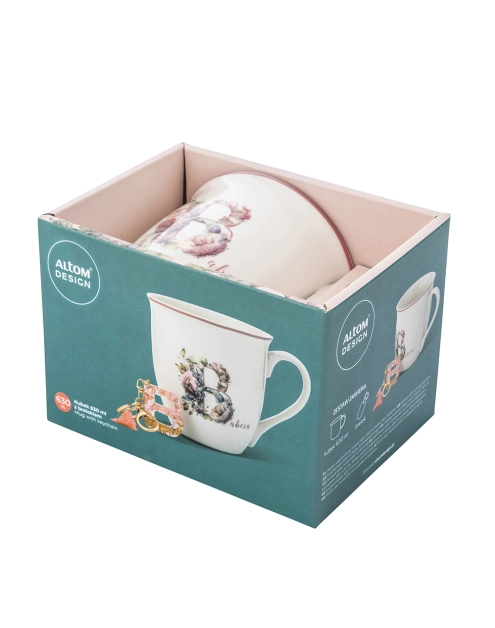 Zdjęcie: Kubek baryłka duża z wywiniętym rantem 630 ml z brelokiem dekoracja Babcia 1 ALTOM DESIGN