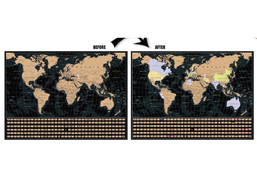 Zdjęcie: Puzzle zdrapka mapa świata VOG