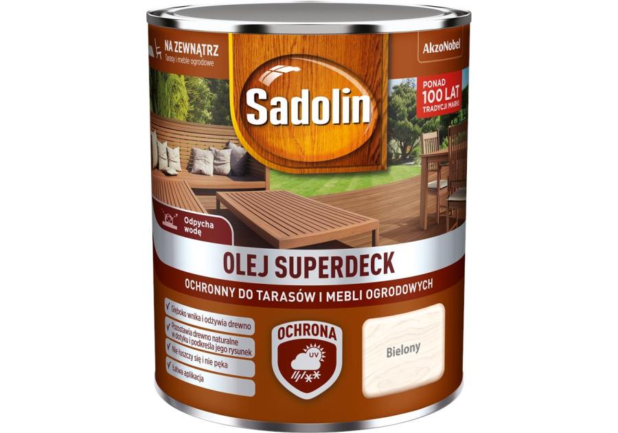 Zdjęcie: Olej Superdeck bielony 0,75 L SADOLIN