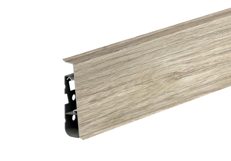 Zdjęcie: Listwa przypodłogowa PVC Hi Line Prestige 2,2x7,5 cm 2,50 m Dąb Toskania Mat CEZAR