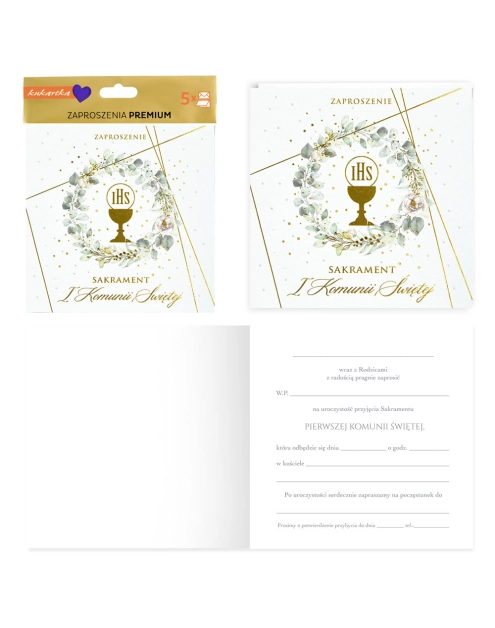 Zdjęcie: Zaproszenie PMZ-134 Komunia KUKARTKA