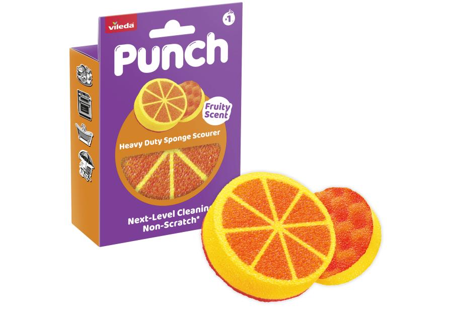 Zdjęcie: Zmywak Vileda Punch mocny, pomarańcza VILEDA