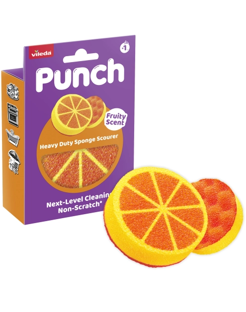 Zdjęcie: Zmywak Vileda Punch mocny, pomarańcza VILEDA