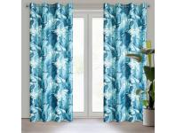 Zdjęcie: Zasłona gotowa Lizbona 140x250 cm niebieski EUROFIRANY