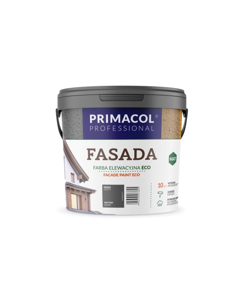Zdjęcie: Farba Fasada Eco grafitowy 4,5 L PRIMACOL