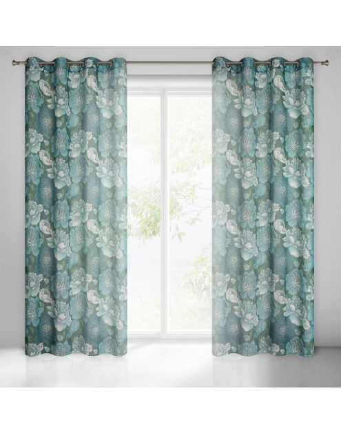 Zdjęcie: Zasłona gotowa Aster 140x250 cm zielony EUROFIRANY