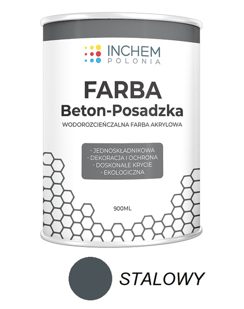 Zdjęcie: Farba Beton-Posadzka Stalowy 900 ml INCHEM POLONIA