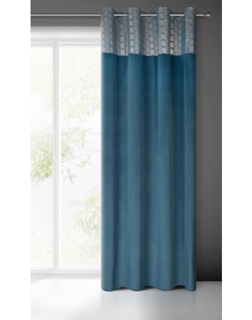 Zdjęcie: Zasłona gotowa Elen 140x250 cm niebieski EUROFIRANY