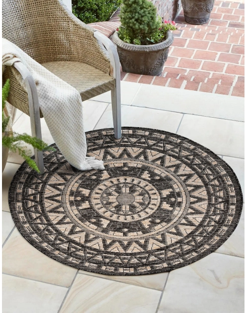 Zdjęcie: Dywan koło 120 cm Panama 8481 aztec INDAVO