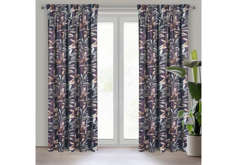 Zdjęcie: Zasłona gotowa Nikol na taśmie 140 x 270 cm grafitowy EUROFIRANY