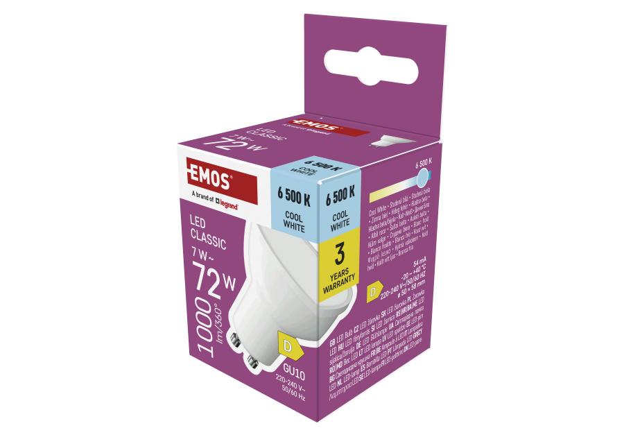 Zdjęcie: Żarówka LED MR16 7 W 1000 lm GU10 światło zimne EMOS