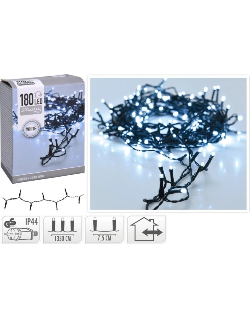 Zdjęcie: Łańcuch świetlny 13,5 m zimny biały 180 LED KOOPMAN
