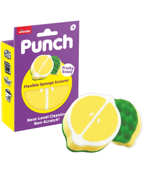 Zdjęcie: Zmywak elastyczny Vileda Punch, cytryna VILEDA