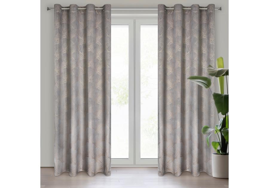 Zdjęcie: Zasłona gotowa Goja 140 x 250 cm szary EUROFIRANY