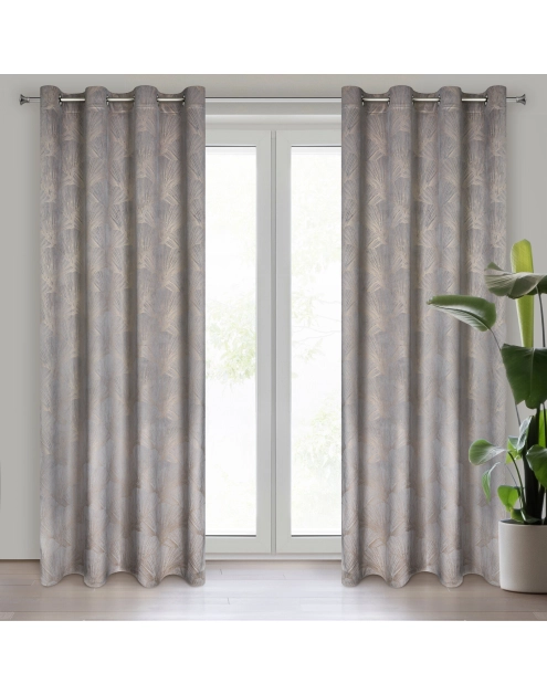 Zdjęcie: Zasłona gotowa Goja 140 x 250 cm szary EUROFIRANY