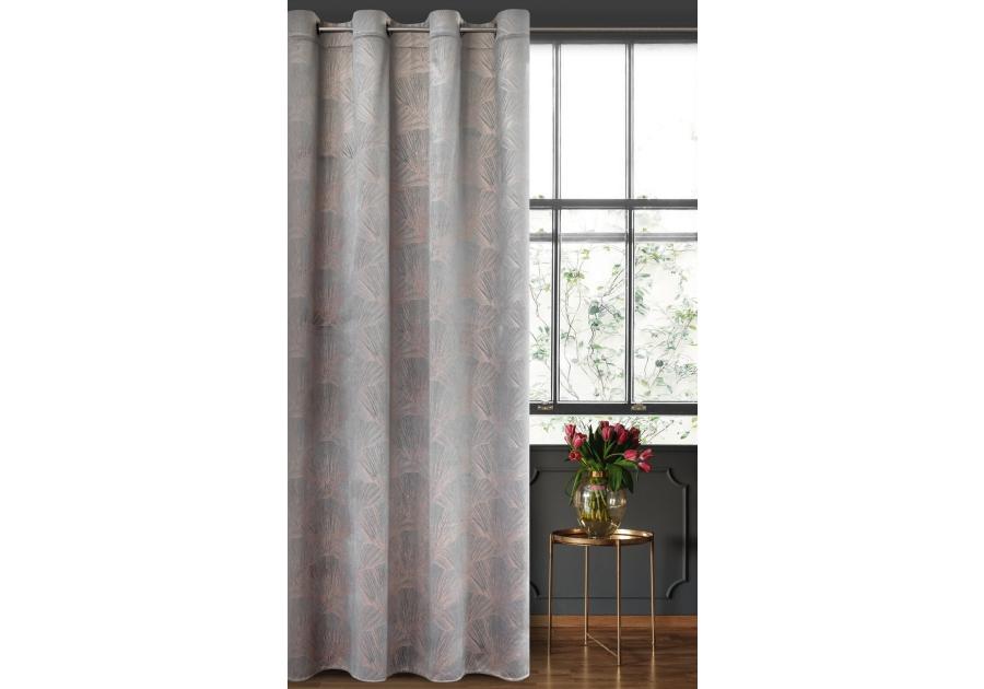 Zdjęcie: Zasłona gotowa Goja 140 x 250 cm szary EUROFIRANY