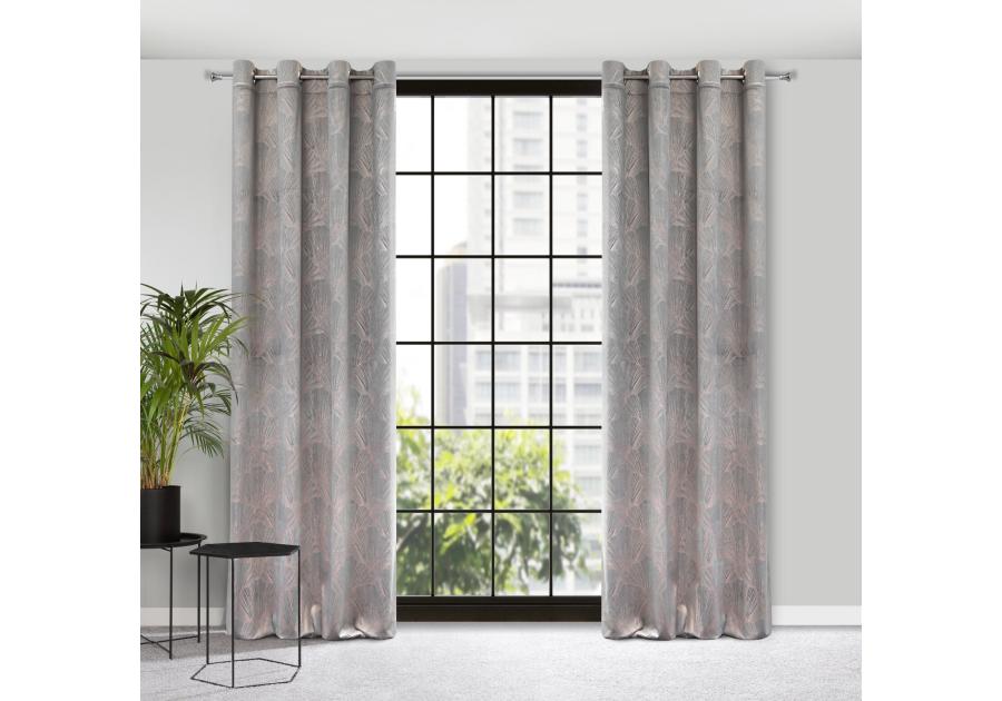 Zdjęcie: Zasłona gotowa Goja 140 x 250 cm szary EUROFIRANY
