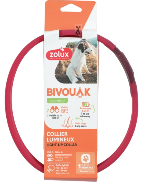 Zdjęcie: Obroża LED dla psa silikonowa 30-60 cm ZOLUX
