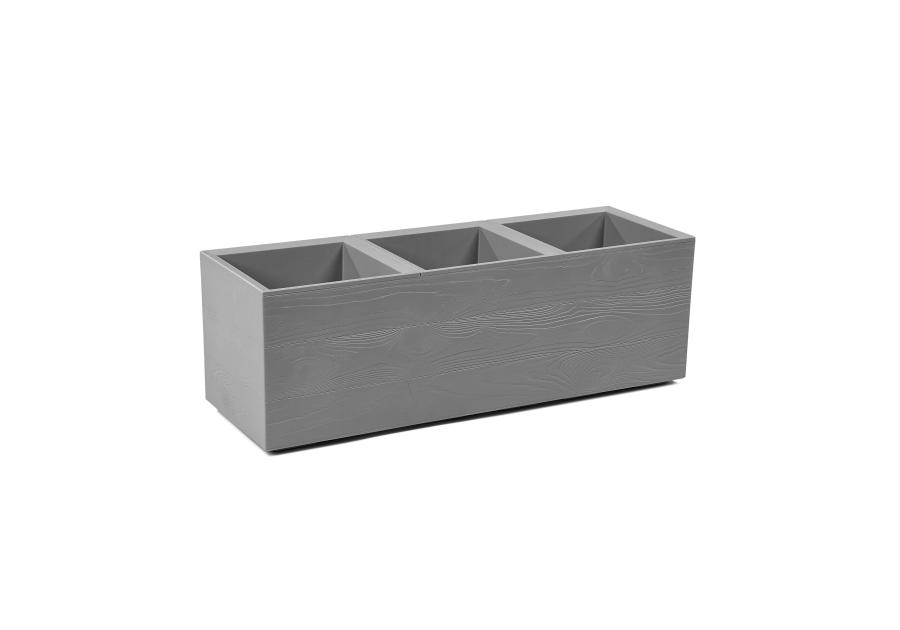 Zdjęcie: Kwietnik Karo 900x300x300 mm deska recycled, antracyt LAMELA