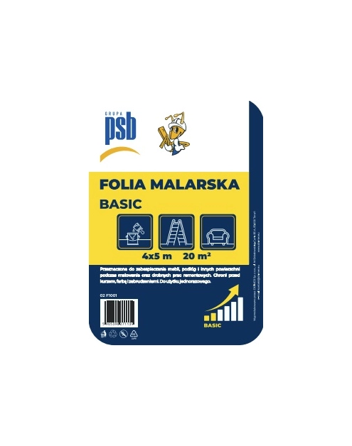 Zdjęcie: Folia malarska Basic 4x5 m PSB