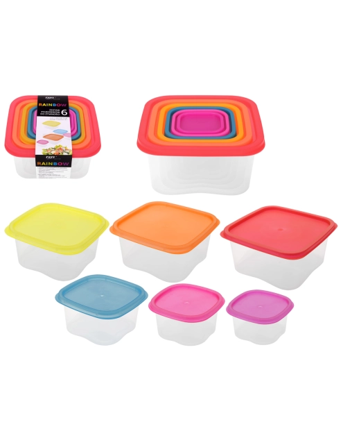 Zdjęcie: Zestaw 6 pojemników do żywności Rainbow 50258 RAVI