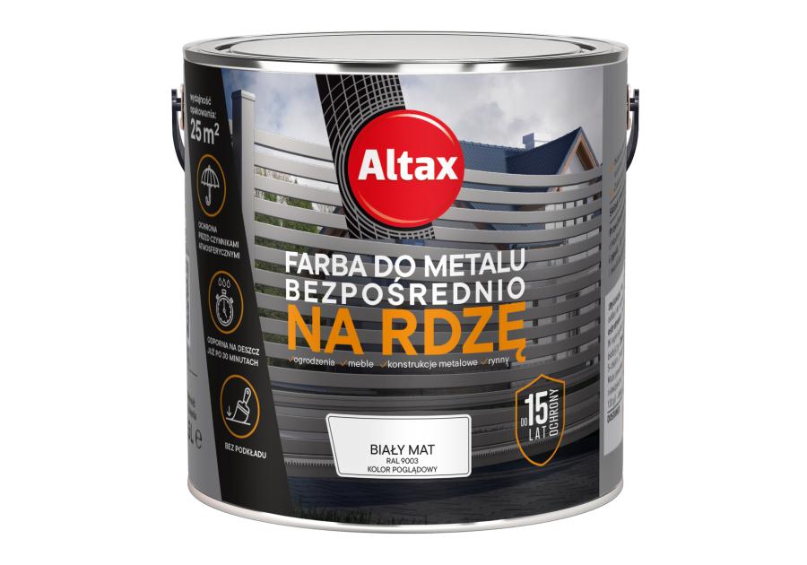 Zdjęcie: Farba do metalu 2,5 L biały mat ALTAX