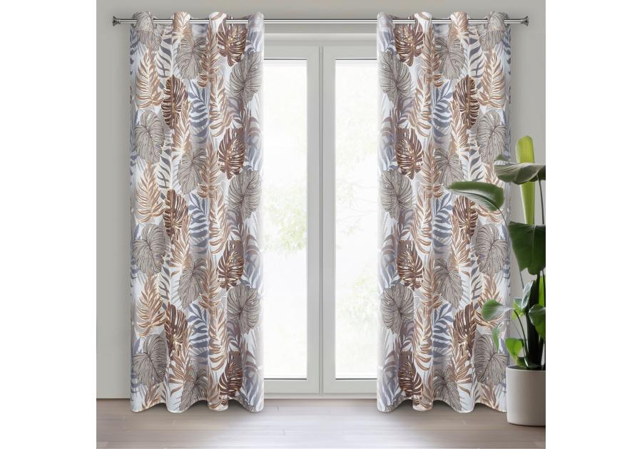 Zdjęcie: Zasłona gotowa Kate 140x250 cm brązowy EUROFIRANY