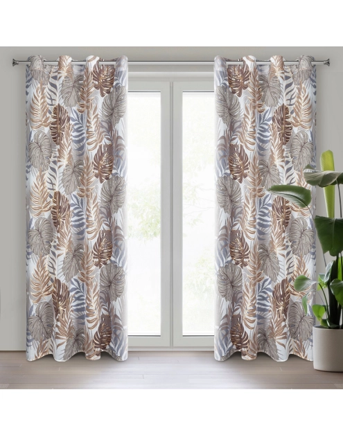 Zdjęcie: Zasłona gotowa Kate 140x250 cm brązowy EUROFIRANY