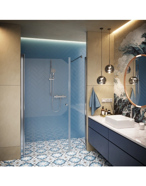 Zdjęcie: Ścianka prysznicowa walk-in systemu Kerria Plus 30 cm Kerria Plus chrom DEANTE