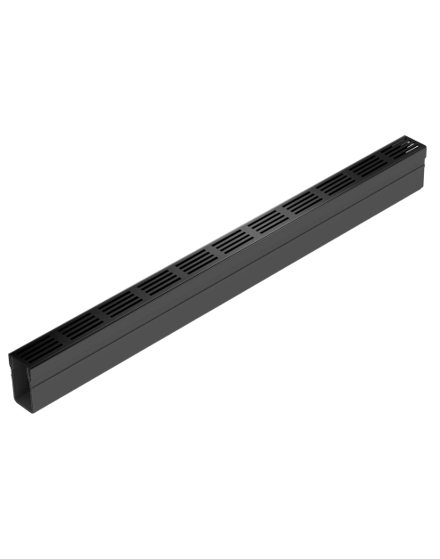 Zdjęcie: Kanał Slimline z PVC 1 m z rusztem aluminiowym czarny ACO