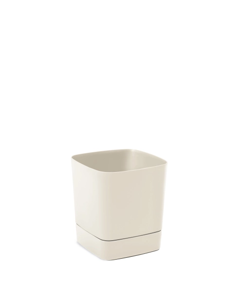 Zdjęcie: Donica z podstawką Clima 19x19 cm beżowa LAMELA PLASTIC