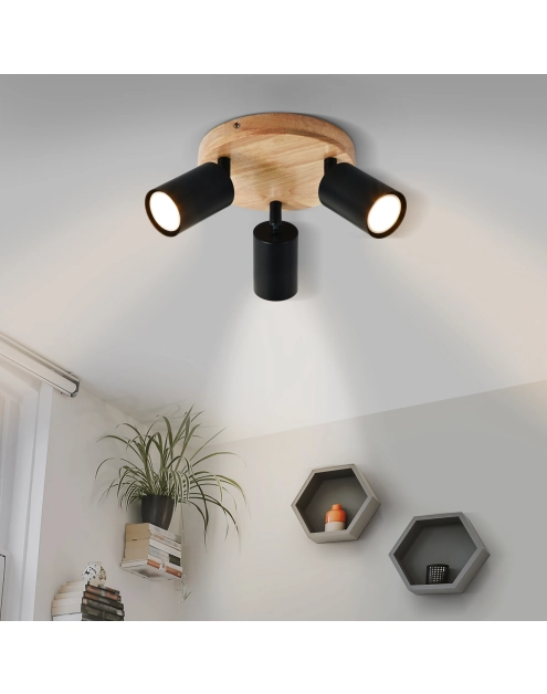 Zdjęcie: Spot Hoba 3 czarny drewno ADRILUX