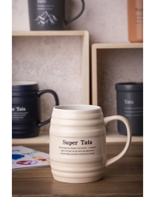 Zdjęcie: Kubek beczułka 700 ml super tata dekoracja A ALTOM DESIGN