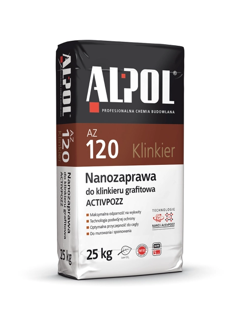 Zdjęcie: Nanozaprawa do klinkieru grafitowa 25 kg AZ120 ALPOL