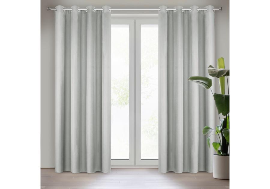 Zdjęcie: Zasłona gotowa D91 Adore 140x250 cm stalowy EUROFIRANY